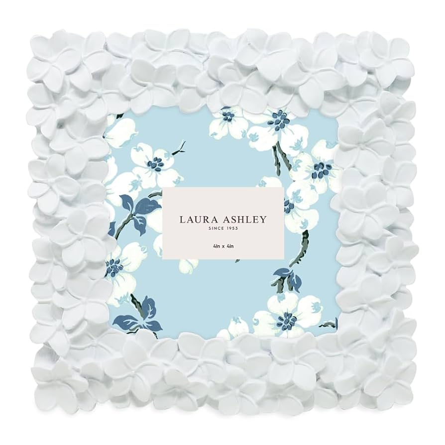 ローラアシュレイ Amazon.com - Laura Ashley 4x4 White Flower Textured Hand
